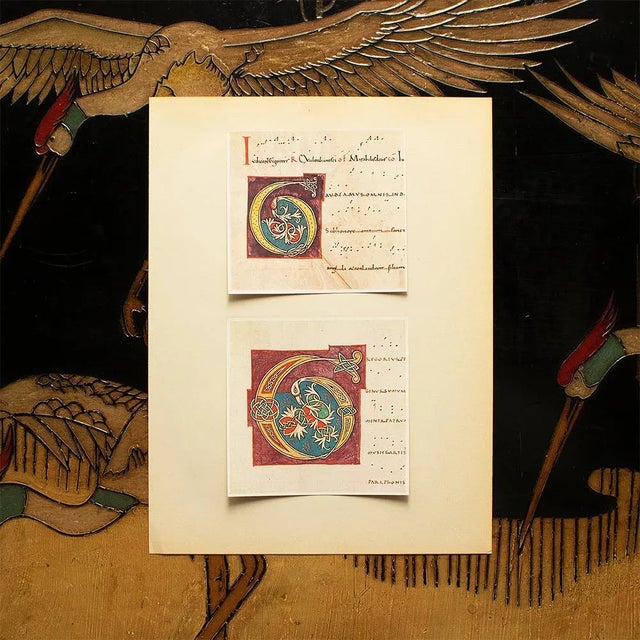 Renaissance 1949 Letter G From "A Lectionary of Limoges", First Edition Parisian Lithographs - Set of 2 For Sale - Image 3 of 8