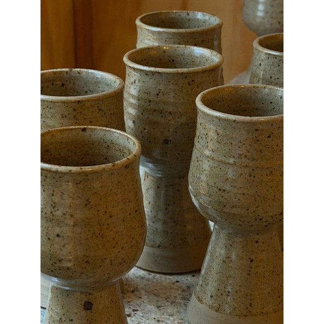 Handmade Ceramic Goblets – Set of 8 Minimal, earthy, and timeless. This set of eight handmade ceramic goblets is wheel-...