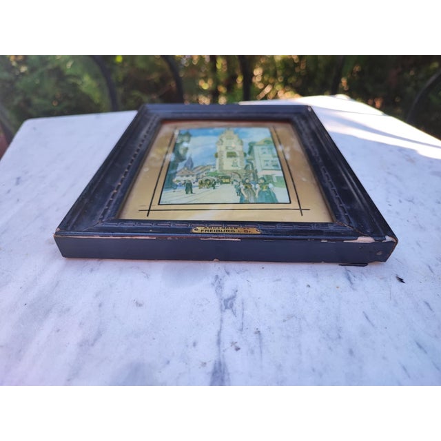 Antique Lithograph, Freiburg, 1890s For Sale - Image 9 of 11