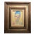 Mid-Century Modern French Watercolor Painting Portrait of an Actor in Fine Silver Gilt Wood Frame For Sale