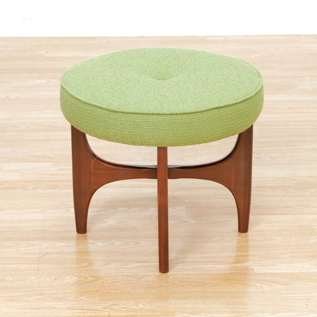 This vintage 'astro' vanity stool was by designed by VB Wilkins for G Plan during the 1960s. Produced in solid afromosia...