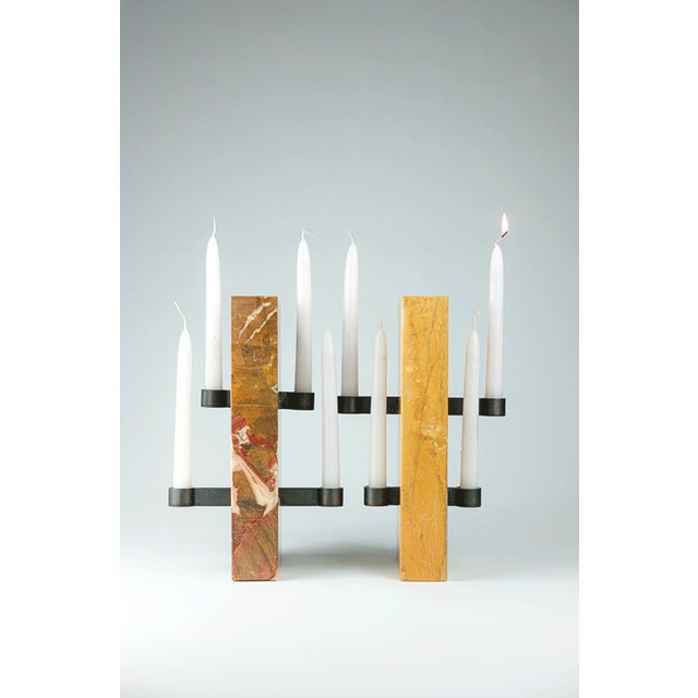 Levature _ Antique Jasper Candleholder by Gumdesign for La Casa Di Pietra For Sale - Image 4 of 6