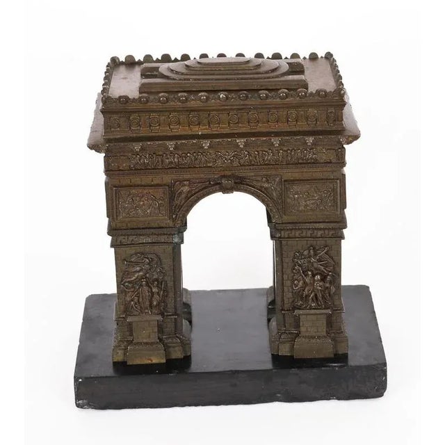 Antique French Model of Arc de Triomphe in Bronze, 19th Century For Sale - Image 12 of 14