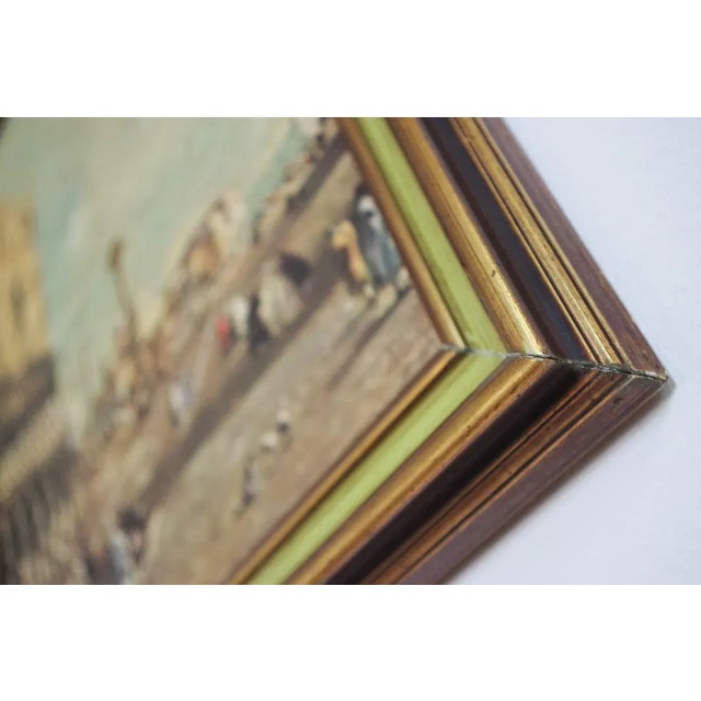 Canvas Landscape Representation of Venice, 1960s, Set of 2 For Sale - Image 10 of 17