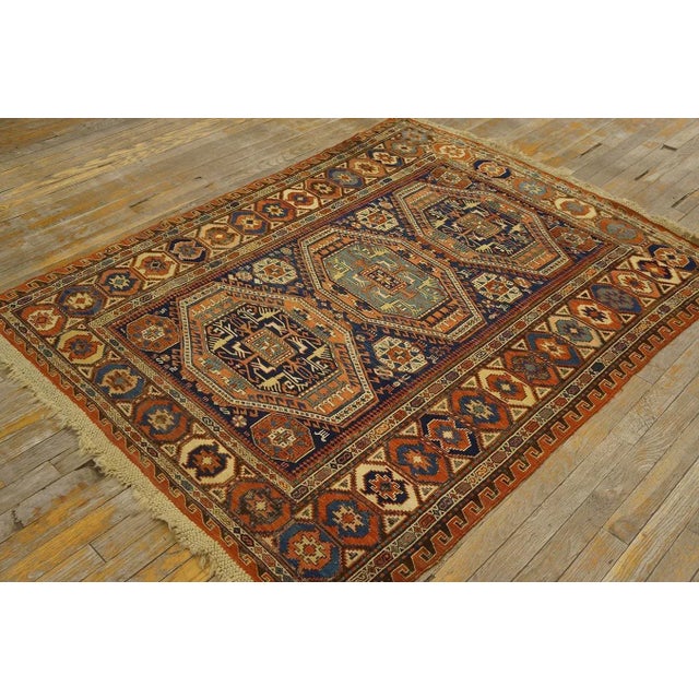 Textile 19th Century Caucasian Sumak Carpet For Sale - Image 7 of 11