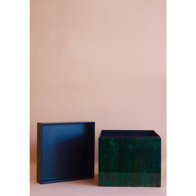 XL Evergreen Lacquer Box For Sale - Image 4 of 9