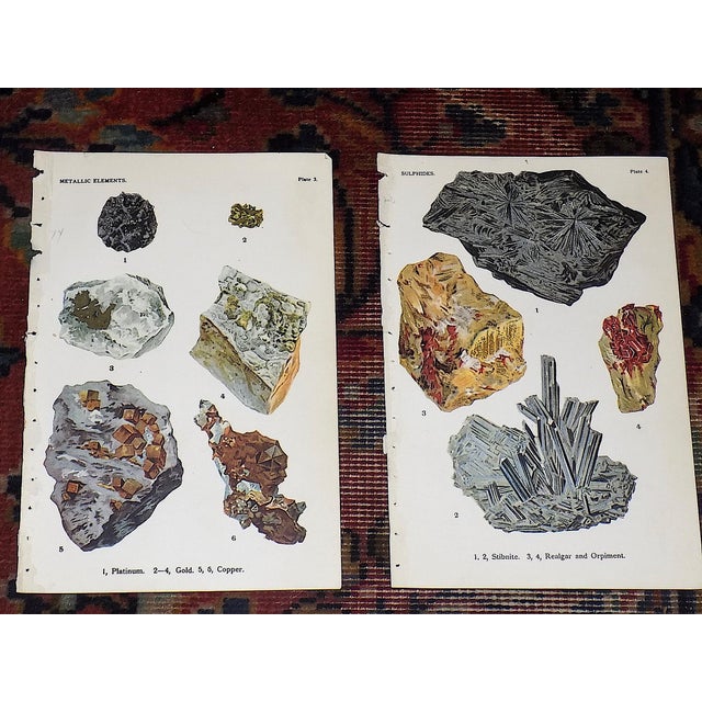 Realism Antique 1916 Mineral Lithographs - Set of 12 For Sale - Image 3 of 8