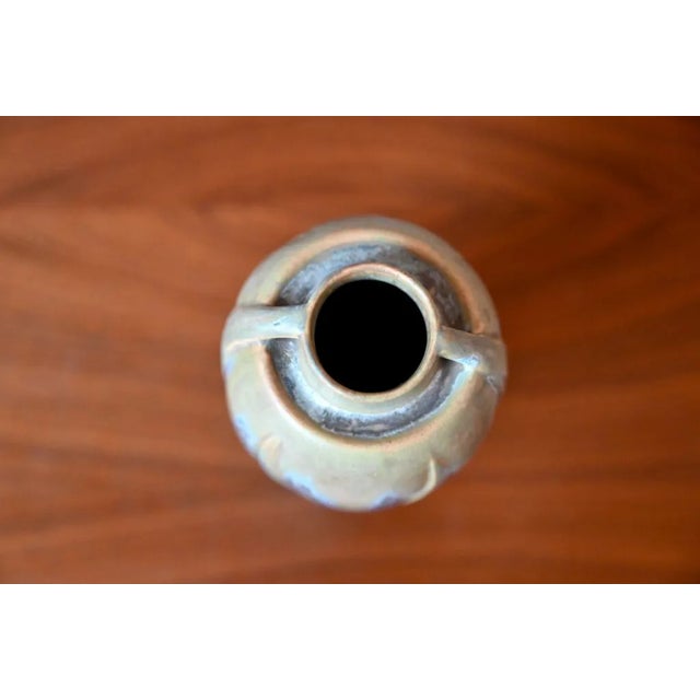 Ceramic Art Nouveau Draped Vase from Denbac, France, 1920s For Sale - Image 7 of 9