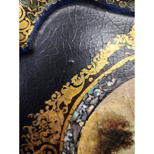 19th Century English Papier Mache Tray For Sale - Image 13 of 18