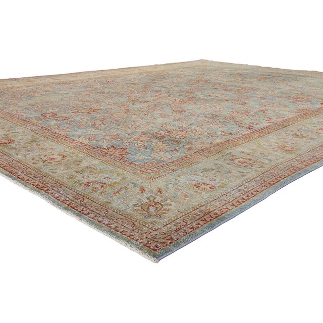 54168 Antique Persian Mahal Rug, 10'02 x 13'05. The Celestial Orchard: A Late 19th Century Persian Mahal Masterpiece of...