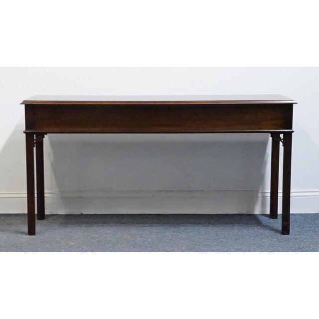 Pennsylvania House Banded Mahogany Traditional Chippendale Style 54" Accent Console Sofa Table 13-1509 For Sale - Image 10 of 12