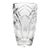1990s Vintage Contemporary Crystal Table Vase Criss-Cross & Arch Cuts For Sale
