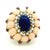 Italian 18k Gold Lapis, Coral, Ruby & Diamond Cocktail Ring, 1970s, Size 7 For Sale - Image 12 of 18