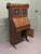 Wood Arts & Crafts Golden Oak and Stained Glass Students Secretaire, 1880 For Sale - Image 7 of 8