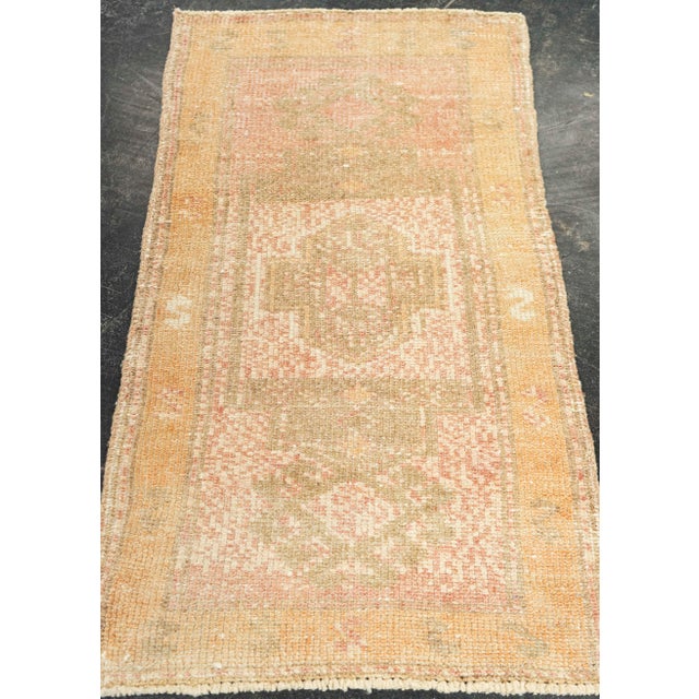 Turkish Mini Rug Oriental Hand Knotted Vintage Rug 1'8" x 2'11" #21265 Explore a curated collection of hallway runners,...