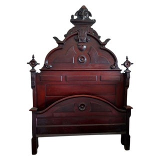 Vintage Wooden Full Size Bed Frame For Sale