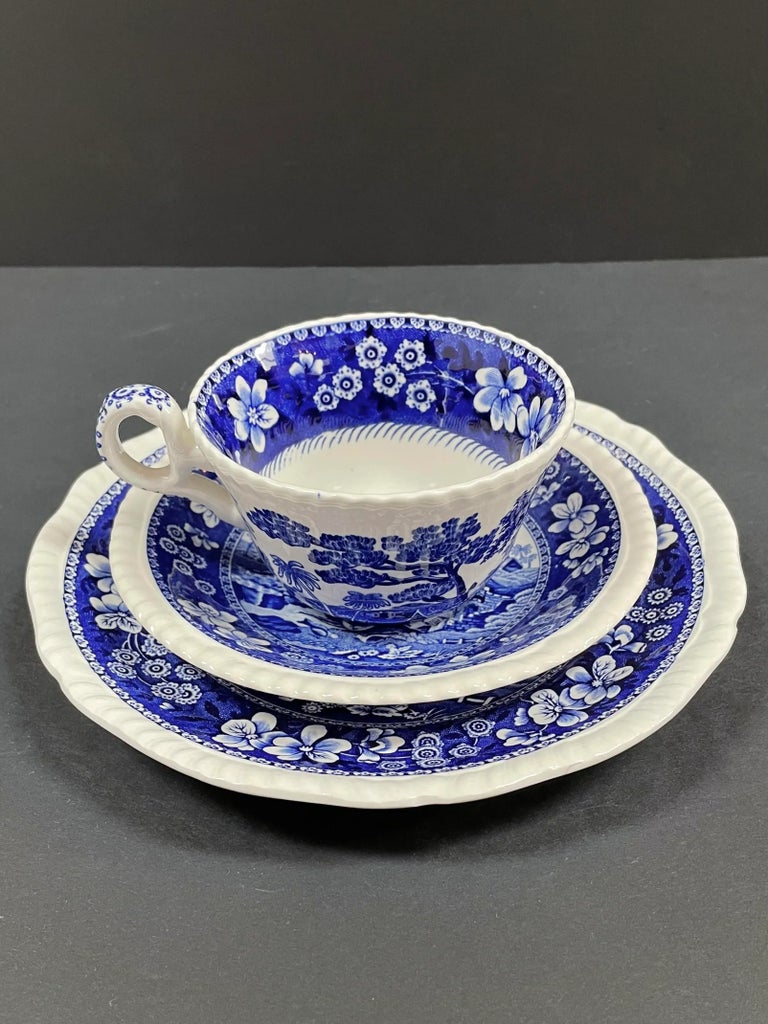 Vintage Copeland Spode Blue and White 'Spode's Tower' Transferware