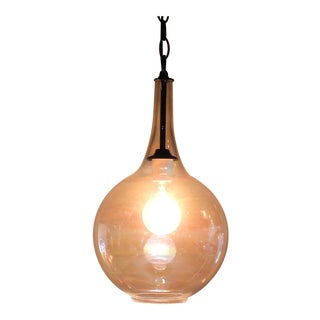 Vintage Iridescent Pendant Light For Sale
