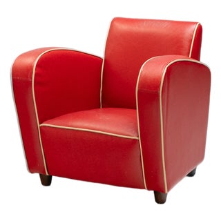 Vintage Art Deco Style Club Chair, 1980s For Sale