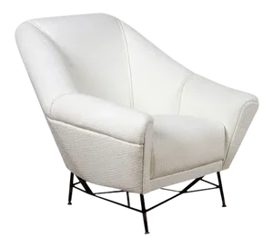Mid 20th Century Augusto Bozzi Eiffel Base Lounge Chair