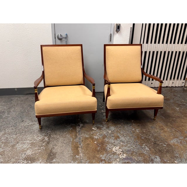 Design Plus Gallery presents a Pair of Swedish Art Deco Lounge Chairs from the Lucien Rollin Collection for William...