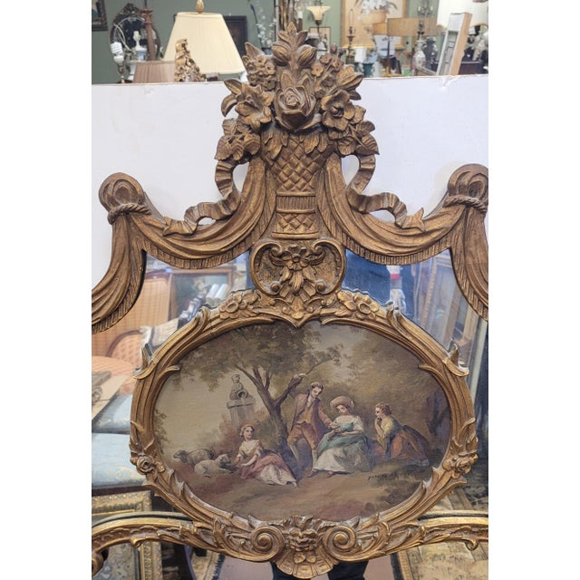 Beautiful Antique French Rococo Trumeau Mirror For Sale - Image 12 of 16