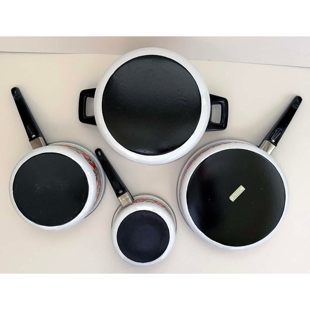 1960's Enamel Cooking Pot Set - 4 Piece For Sale - Image 4 of 9