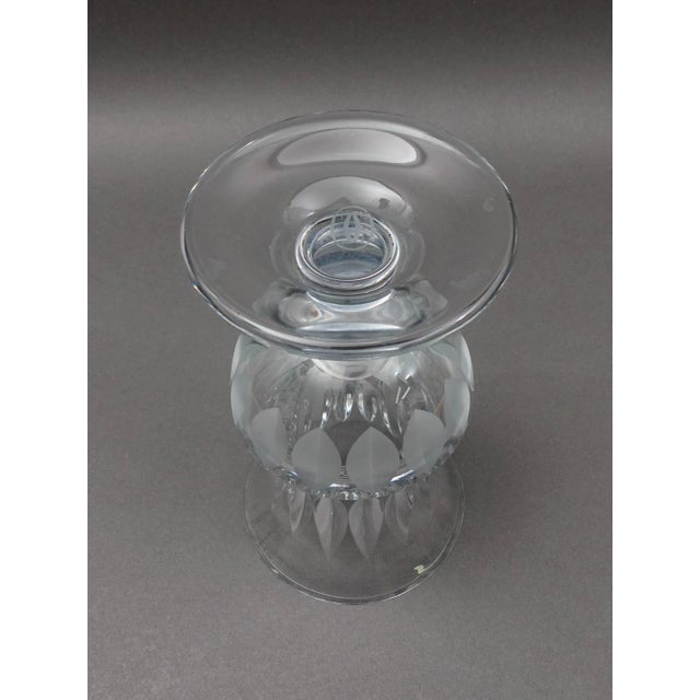 Glass Mid 20th Century Cartier Crystal France Vintage La Maison Du Shogun Cut Glass Vase For Sale - Image 7 of 9