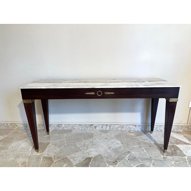 Console Table with Marble Top, 1950s For Sale - Image 6 of 7