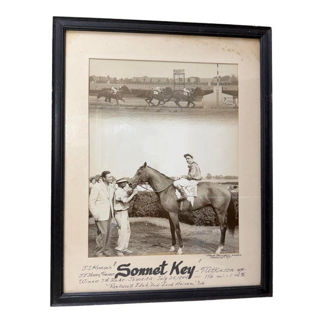 Vintage Original Bert Morgan Sonnet Key Jamaica Horse Racing Jockey Photograph For Sale