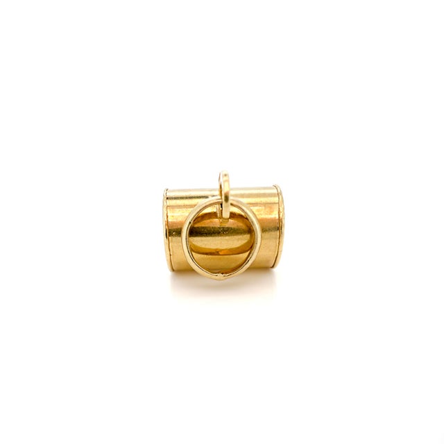 Modern Vintage 18k Yellow Gold Whistle Charm, Pendant For Sale - Image 3 of 10