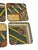 Traditional Mackenzie Childs Pimpernel Hop Scotch Rose Coaster Set of 4 For Sale - Image 3 of 8