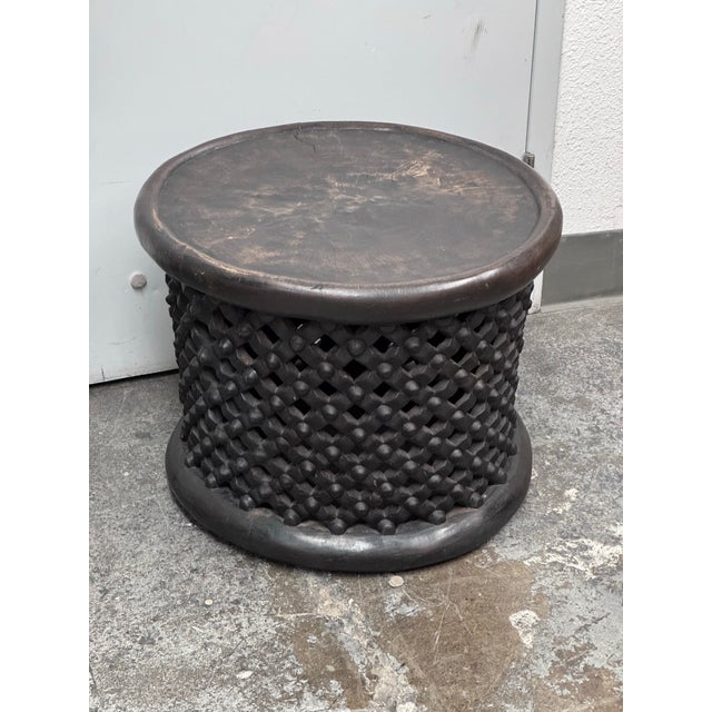 African Bamileke King Stool Table For Sale - Image 3 of 12