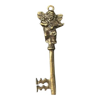 1990s Small Angel Design Wall Key For Sale