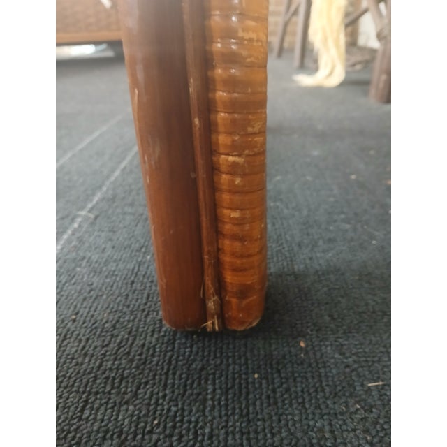 Chestnut Vintage Bamboo Side Table For Sale - Image 8 of 8