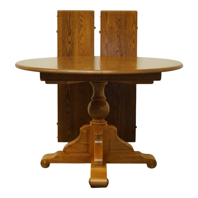 Pennsylvania House Solid Oak Country French 68" Pedestal Dining Table