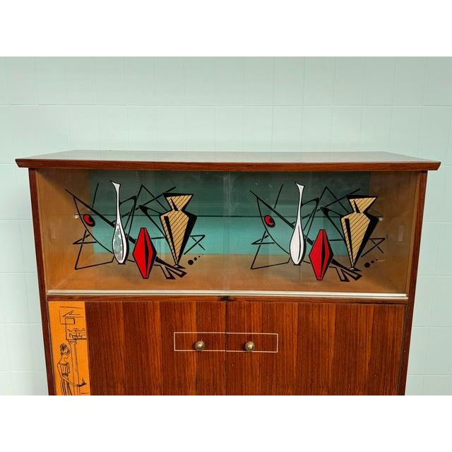 Wood Vintage Italian Display Cabinet, 1960s For Sale - Image 7 of 14