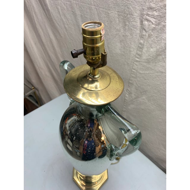 Vintage Early 20th Century Mercury Glass Lamp For Sale In New York - Image 6 of 10