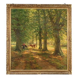 Henri Houben, Landscape, 1950, Oil on Canvas For Sale