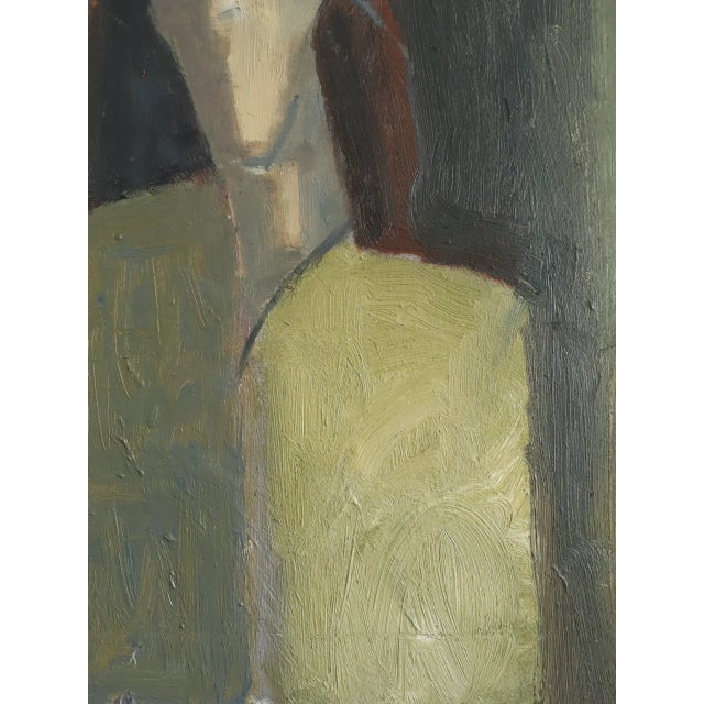1978 Modernist 'Maris' Vintage Original Figurative Portrait Oil Painting, Framed For Sale - Image 9 of 11