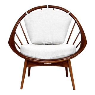 1960s Refinished Ib Kofod Larsen for Selig Hoop Chair For Sale