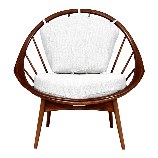 1960s Refinished Ib Kofod Larsen for Selig Hoop Chair For Sale