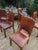 Set of 6 antique Dutch Art Deco Dining Room Chairs, c 1920s The frame is made of solid oak; note the beautiful detail of...