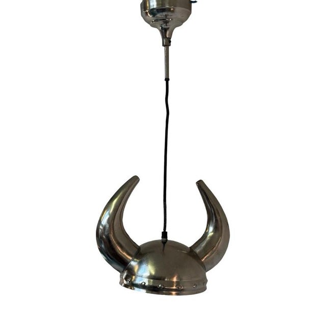 Viking helmet shaped lamp made by Kare design and marked as such. Made from polished metal and in great condition. Great...