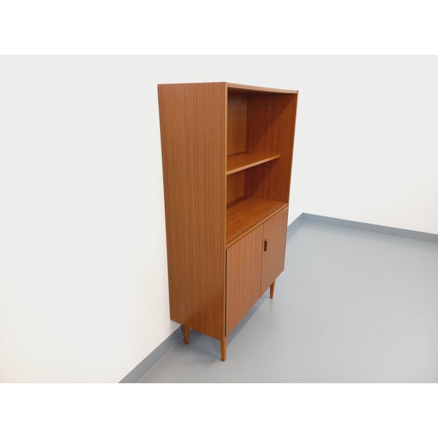 Wood Vintage Scandinavian Style Storage Bookcase in Melamine and Teak, 1960s For Sale - Image 7 of 16