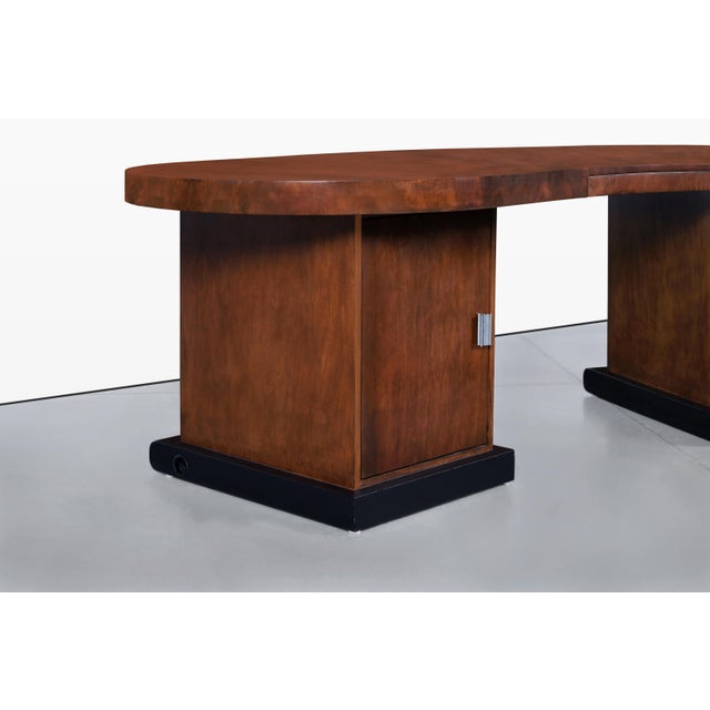 Mid-Century Modern Sculptural Biomorphic Walnut Executive Desk For Sale - Image 4 of 14