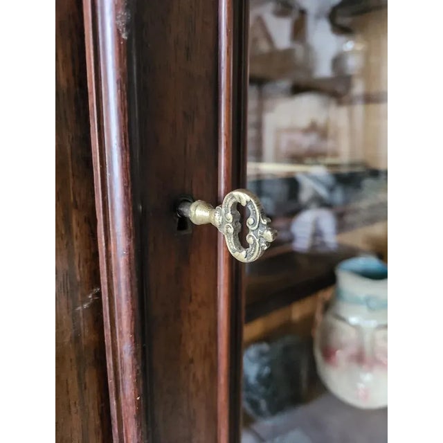 Large Walnut Veneer & Oak Cabinet For Sale - Image 10 of 16
