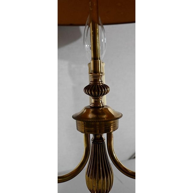 Gold Louis XVI Style Brass Bouillotte Lamp with Red Lampshade, 1890s For Sale - Image 8 of 18
