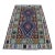 1960s Oriental Style Handmade Blue Oushak Kilim Rug For Sale