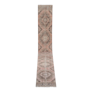 Turkish Oushak Extra Long Runner - Stair Tread 2'12'' X 25'10''